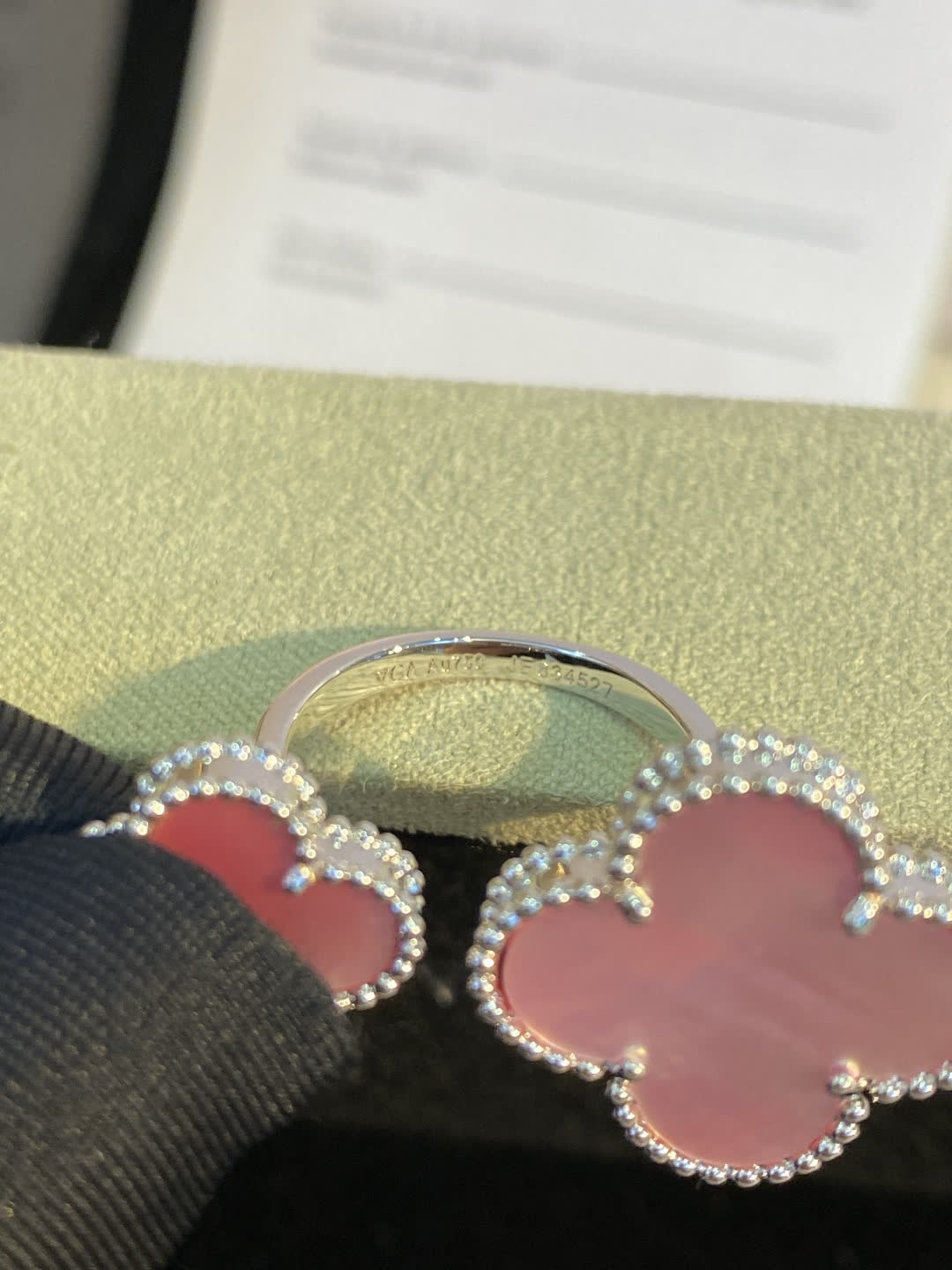 Van Cleef & Arpels Alhambra Pink Mother-of-Pearl Earrings